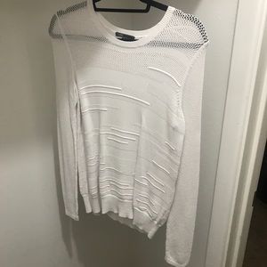 Vince white long sleeve knit small
